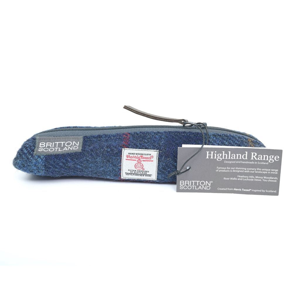 Trousse Fine Highland Range Plaid Bleu Marine Amy Britton