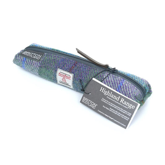 Trousse Fine Highland Range Plaid Bleu Vert Amy Britton