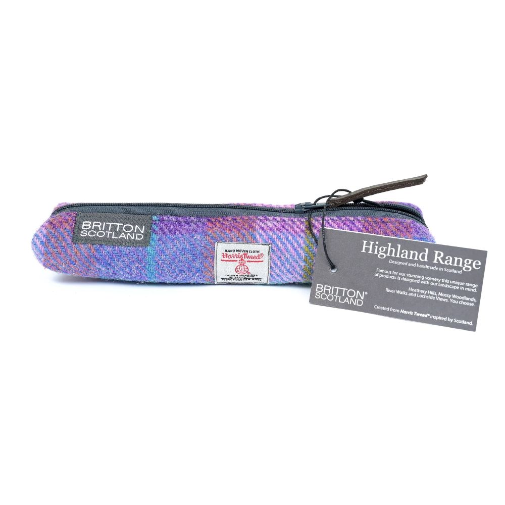 Trousse Fine Highland Range Plaid Rose Lavande Amy Britton