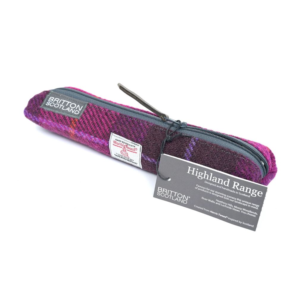 Trousse Fine Highland Range Plaid Rose Vif Amy Britton