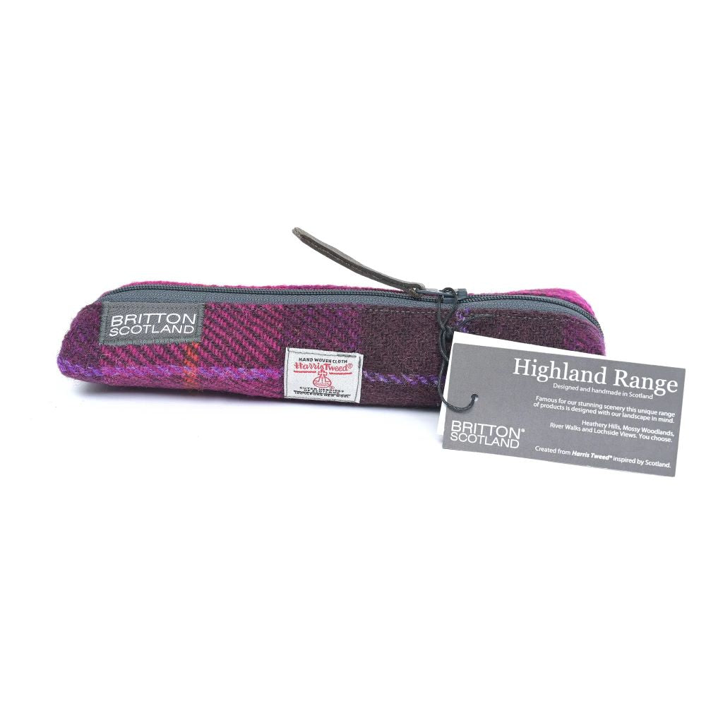 Trousse Fine Highland Range Plaid Rose Vif Amy Britton