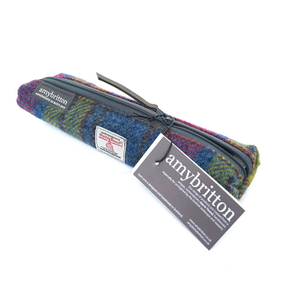 Trousse Fine Highland Range Plaid Violet Multicolore Amy Britton