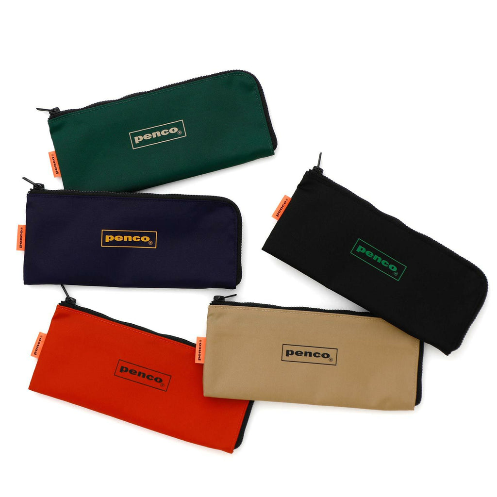 Trousse Plate à Fermeture Éclair Orange Penco
