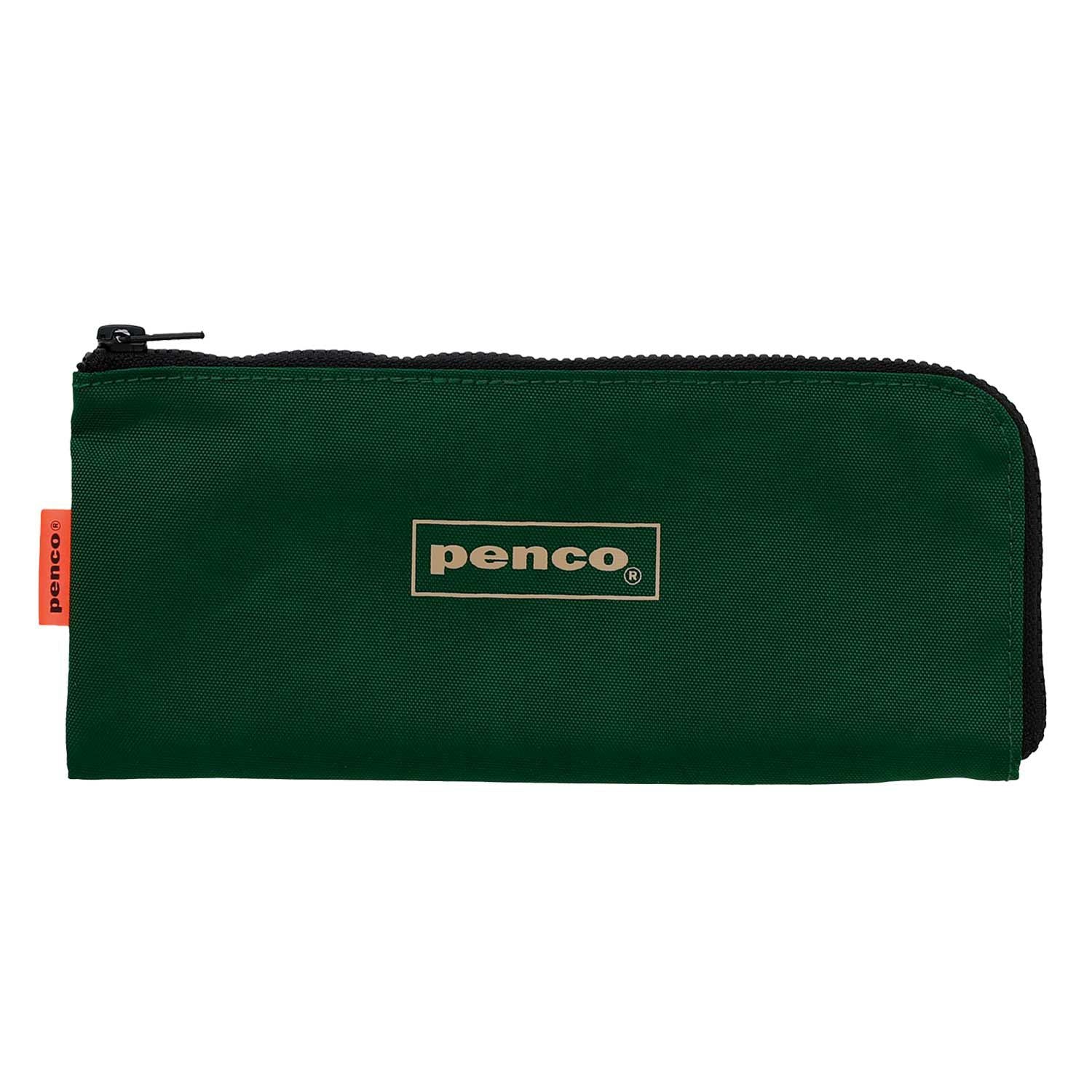 Trousse Plate à Fermeture Éclair Vert Foncé Penco