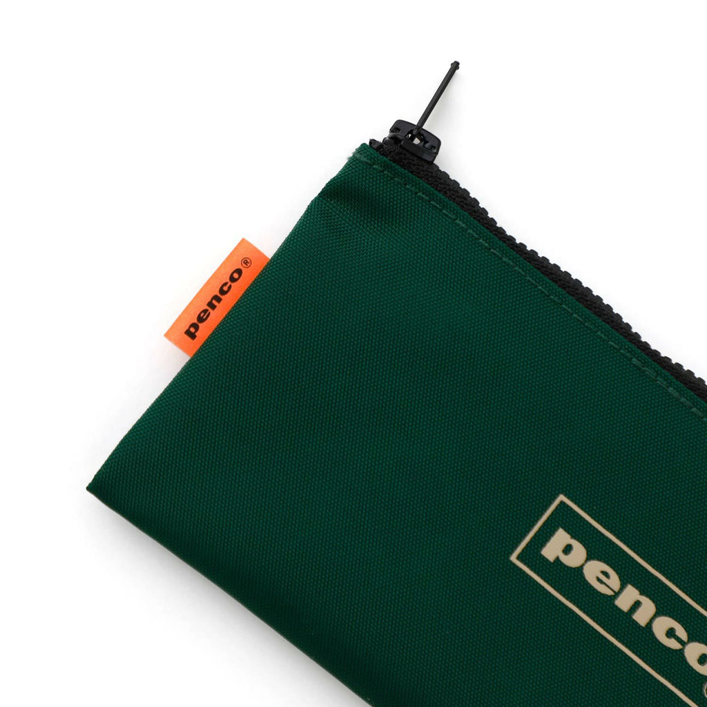 Trousse Plate à Fermeture Éclair Vert Foncé Penco