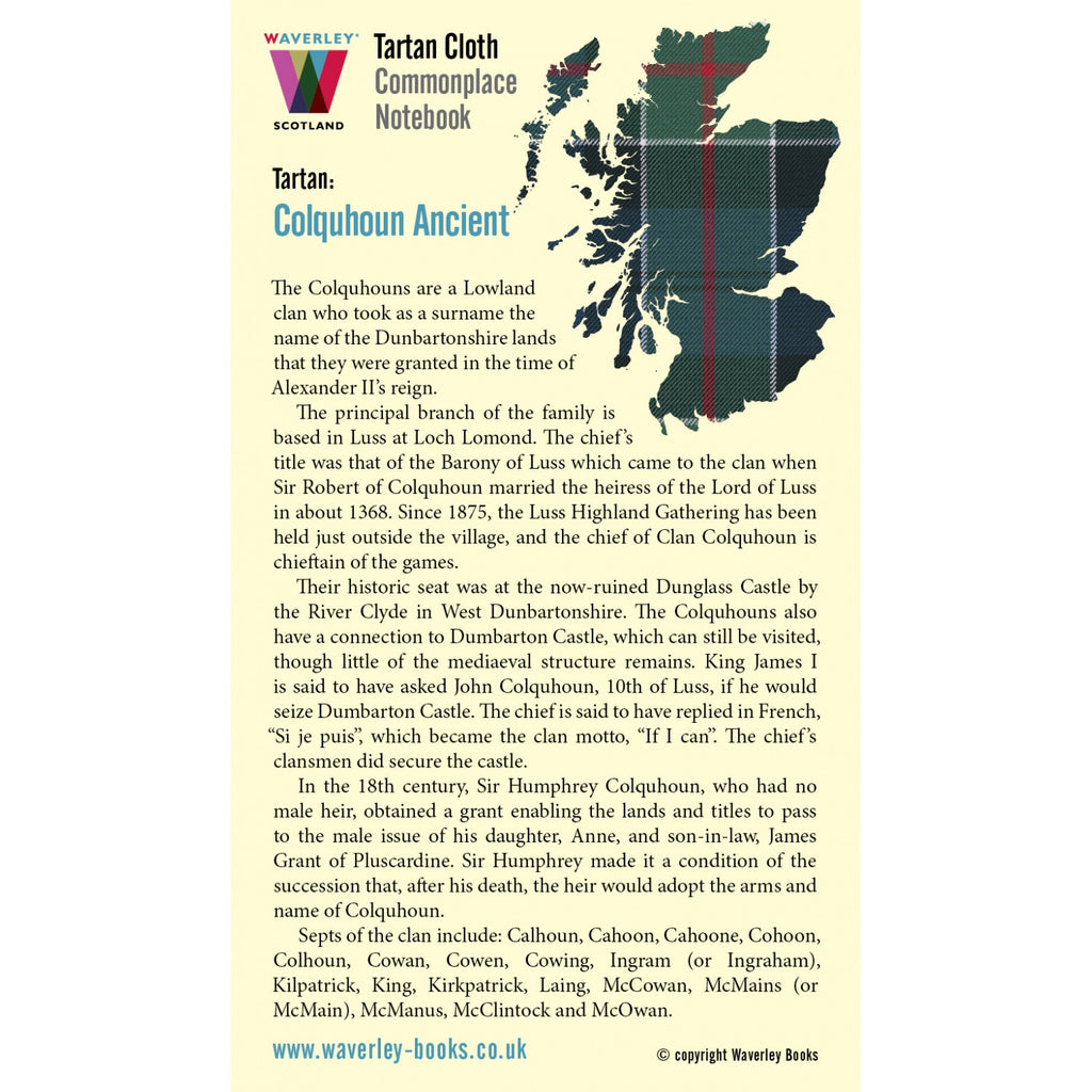 Carnet Poche Colquhoun Ancient Waverley Scotland