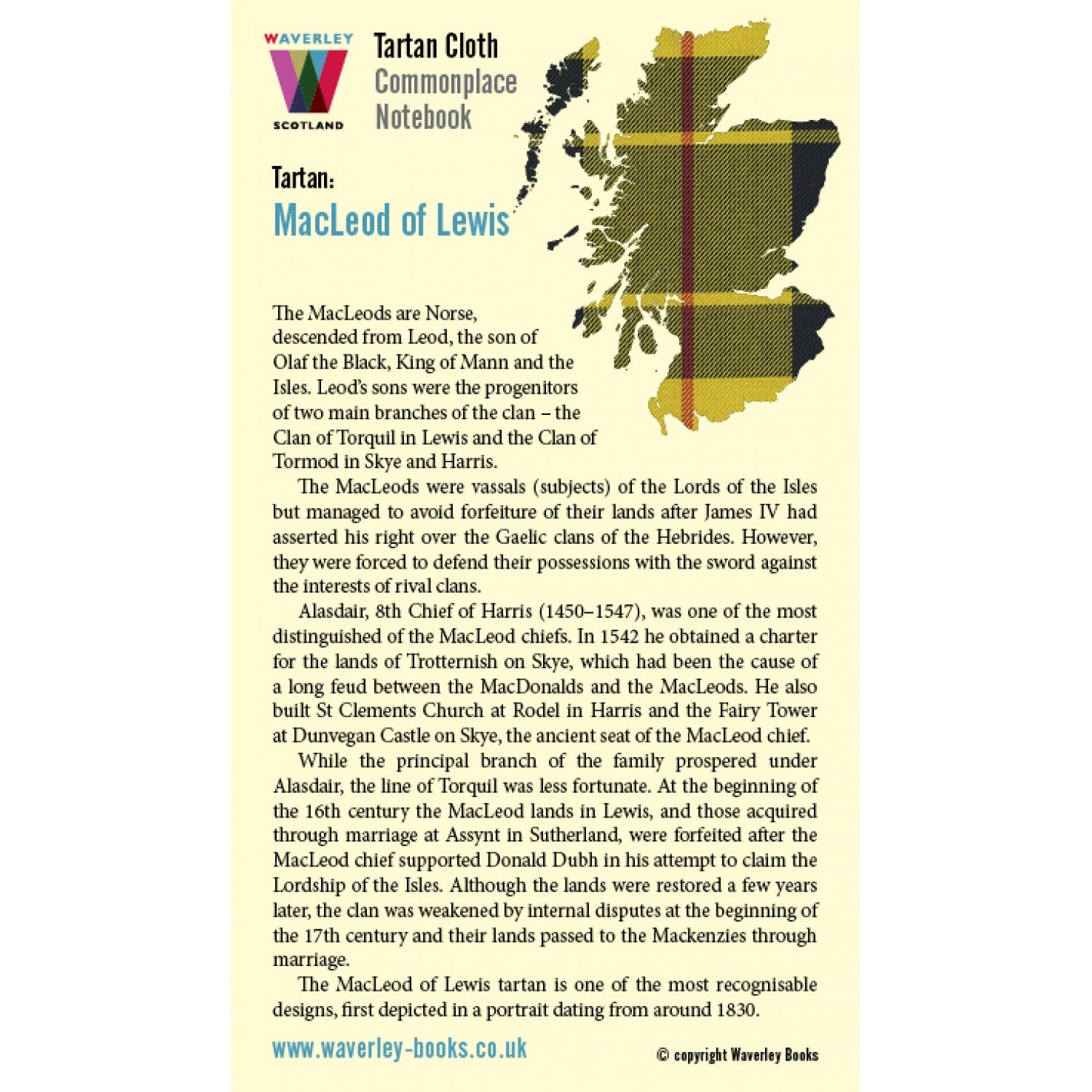 Carnet Poche Macleod of Lewis Waverley Scotland
