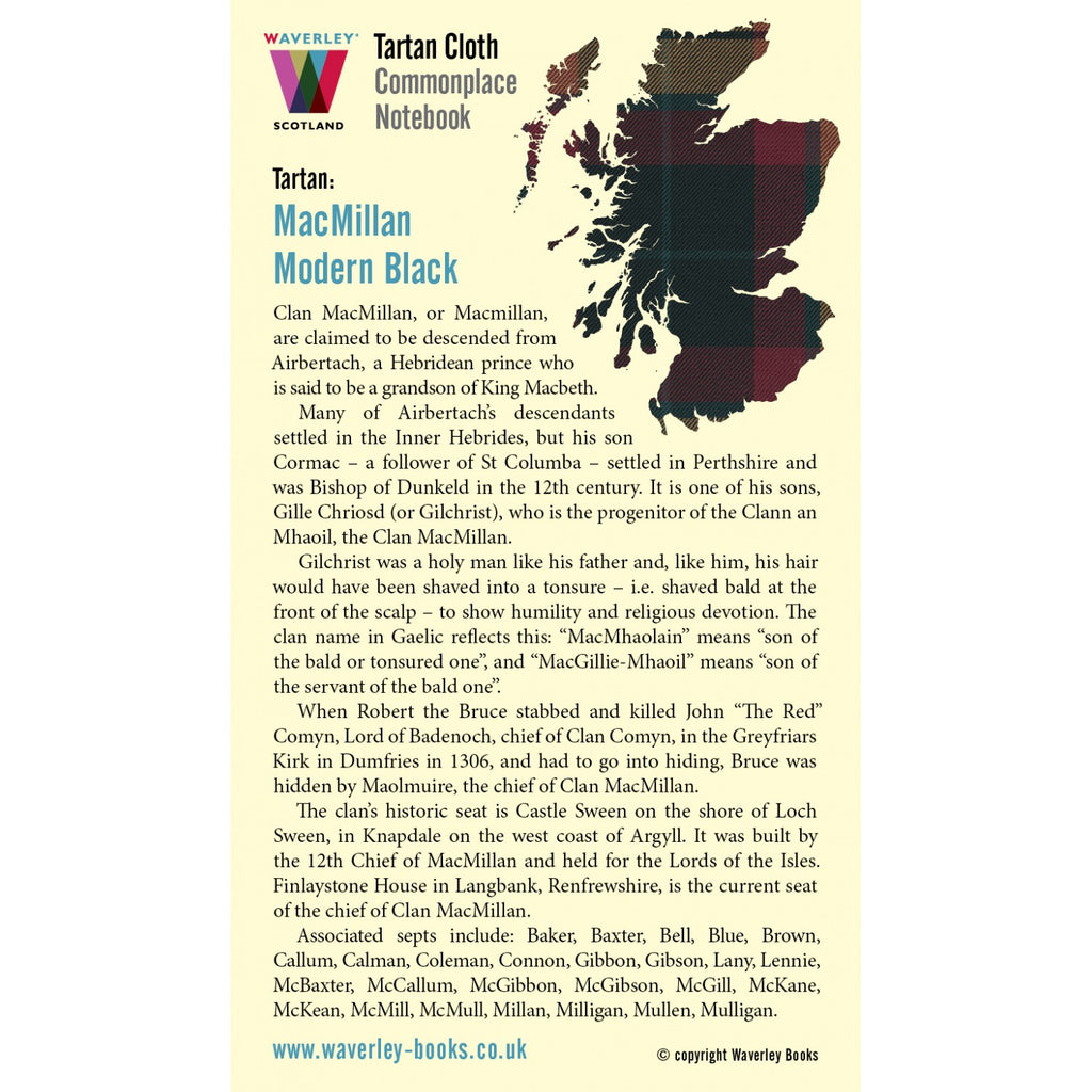 Carnet Poche Macmillan Modern Black Waverley Scotland