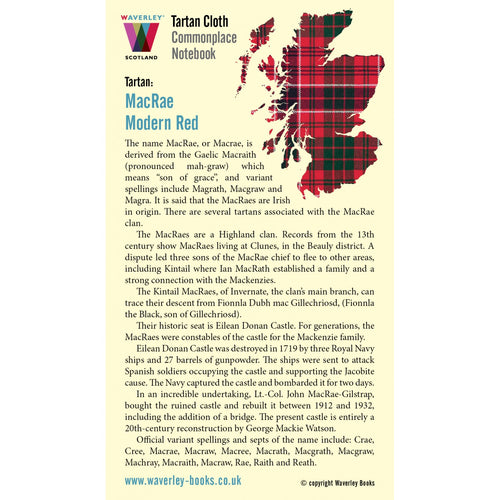 Carnet Large Macrae Modern Red Waverley Scotland