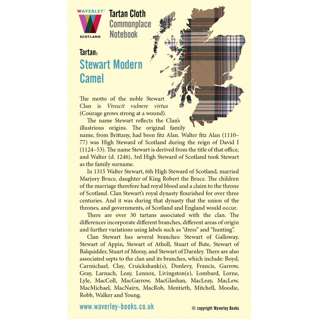 Carnet Poche Stewart Modern Camel Waverley Scotland