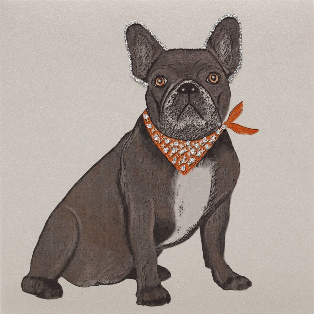 Carte de Voeux Bouledogue Français English Graphics