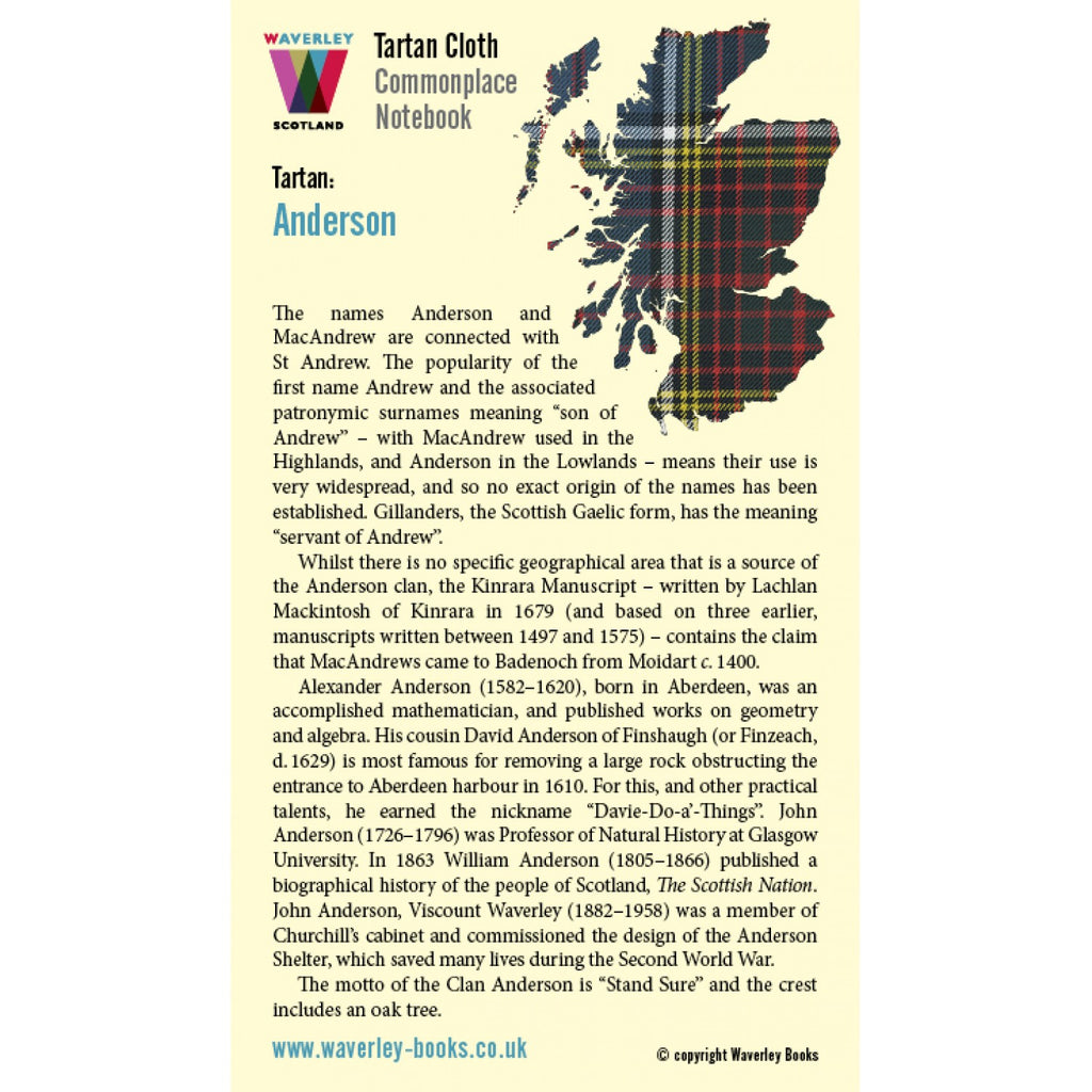 Carnet Poche Anderson Waverley Scotland