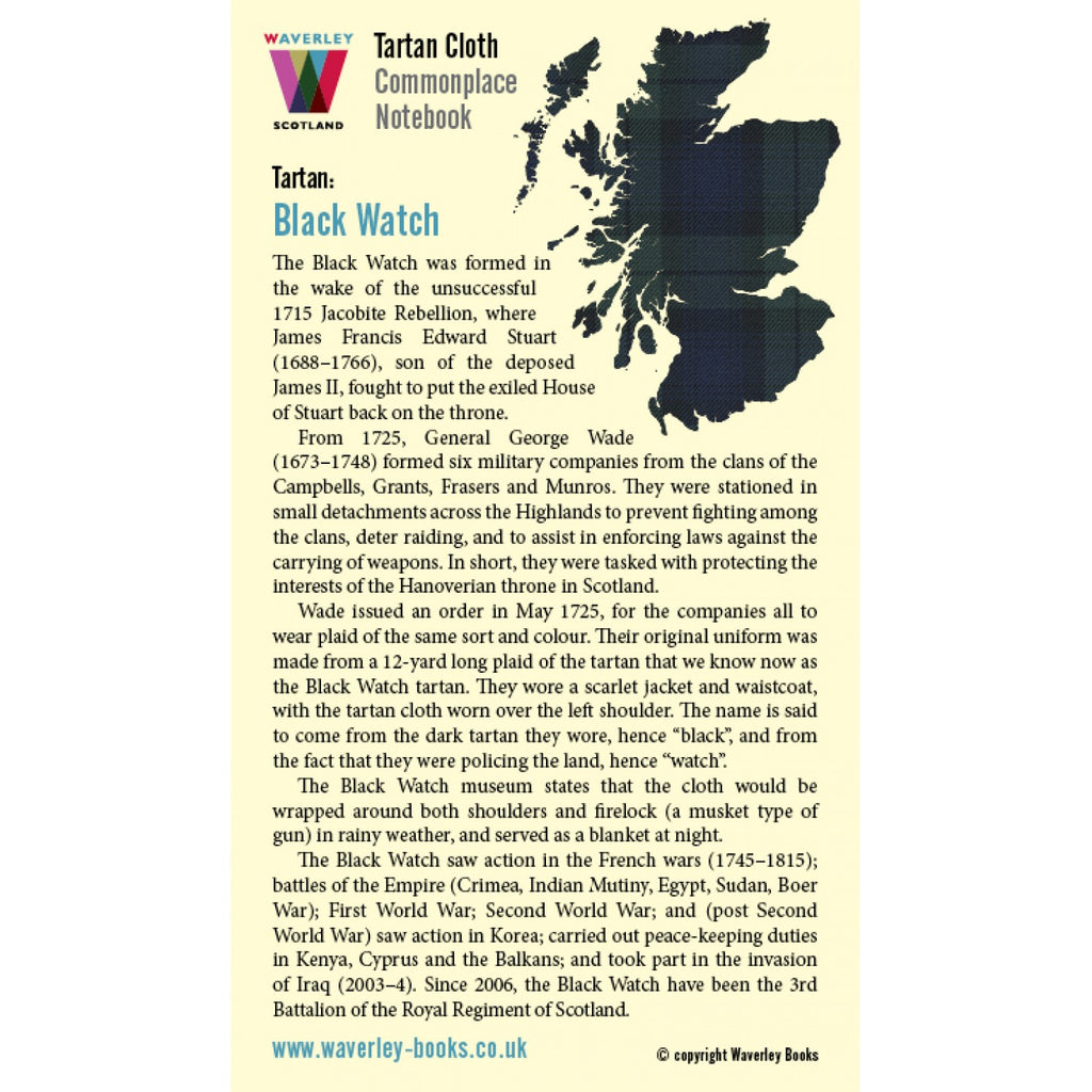 Carnet Poche Black Watch Waverley Scotland