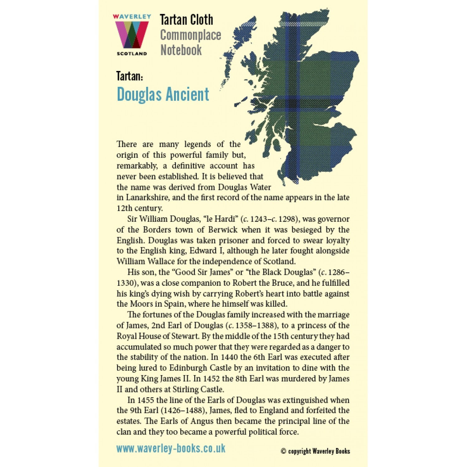 Carnet Poche Douglas Ancient Waverley Scotland