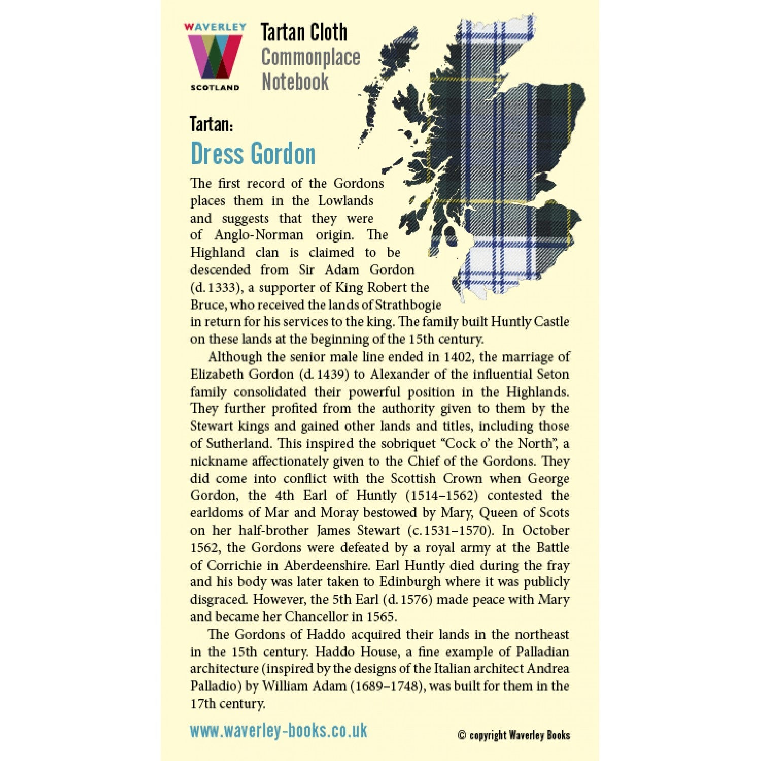 Carnet Poche Dress Gordon Waverley Scotland