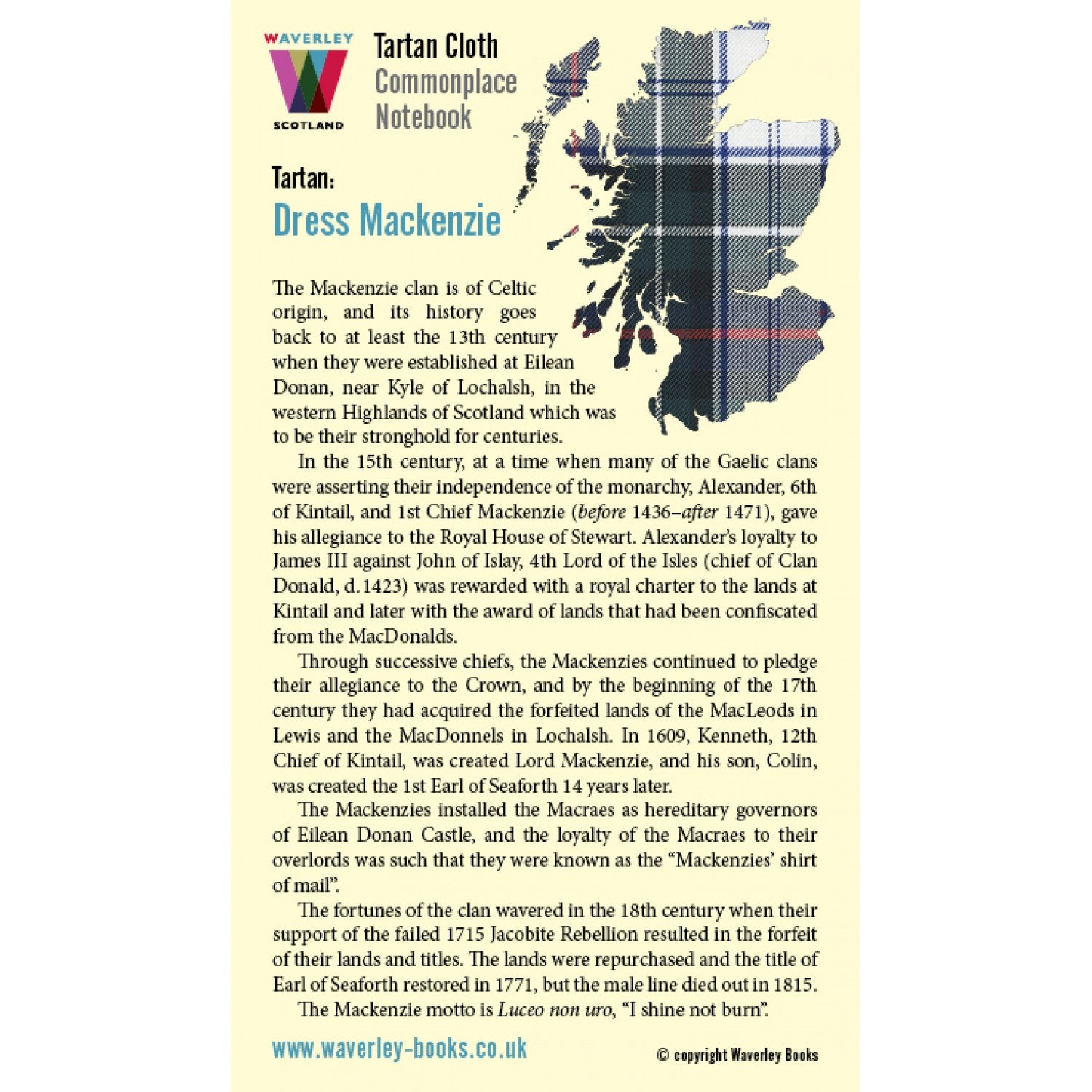 Carnet Poche Dress Mackenzie Waverley Scotland