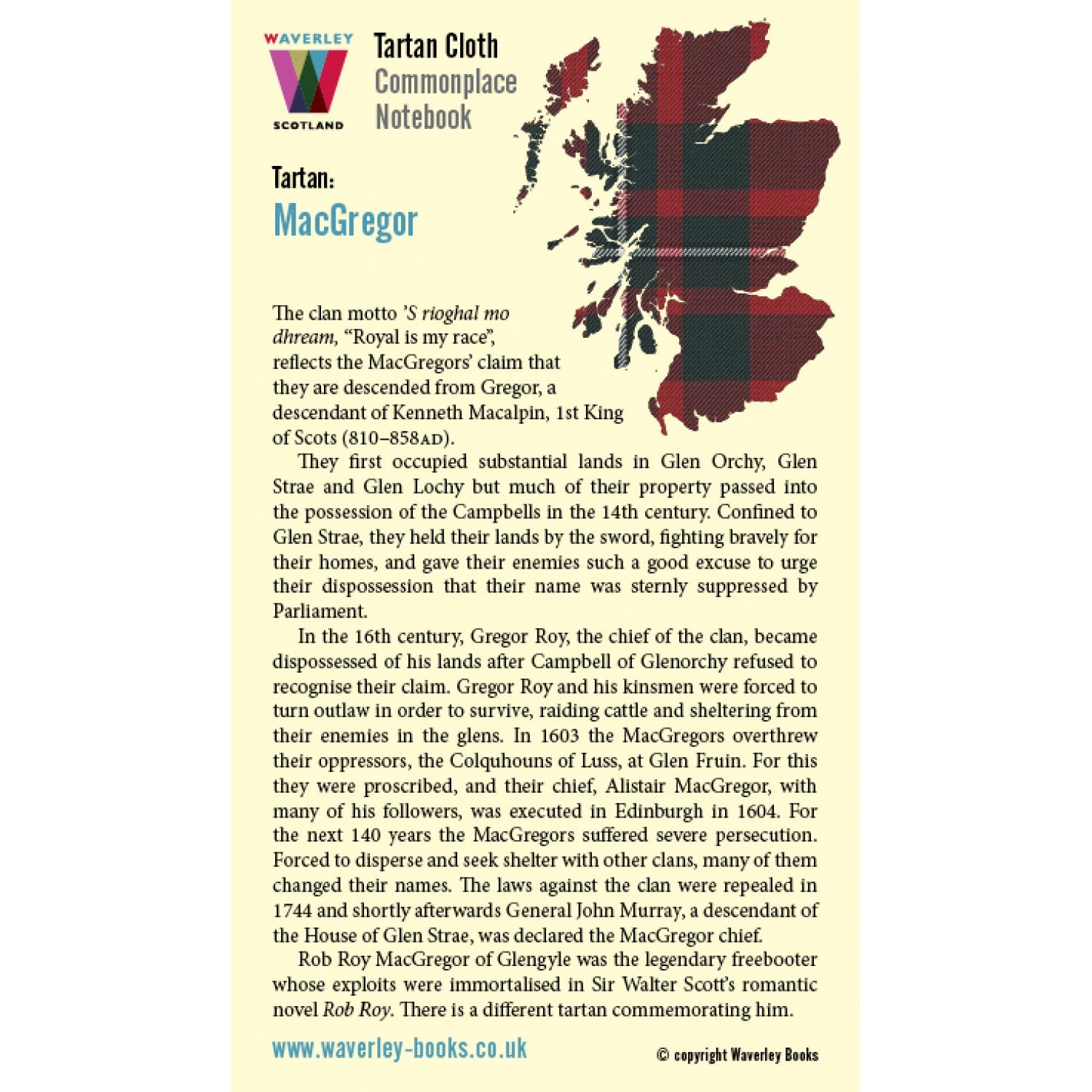 Carnet Poche MacGregor Waverley Scotland