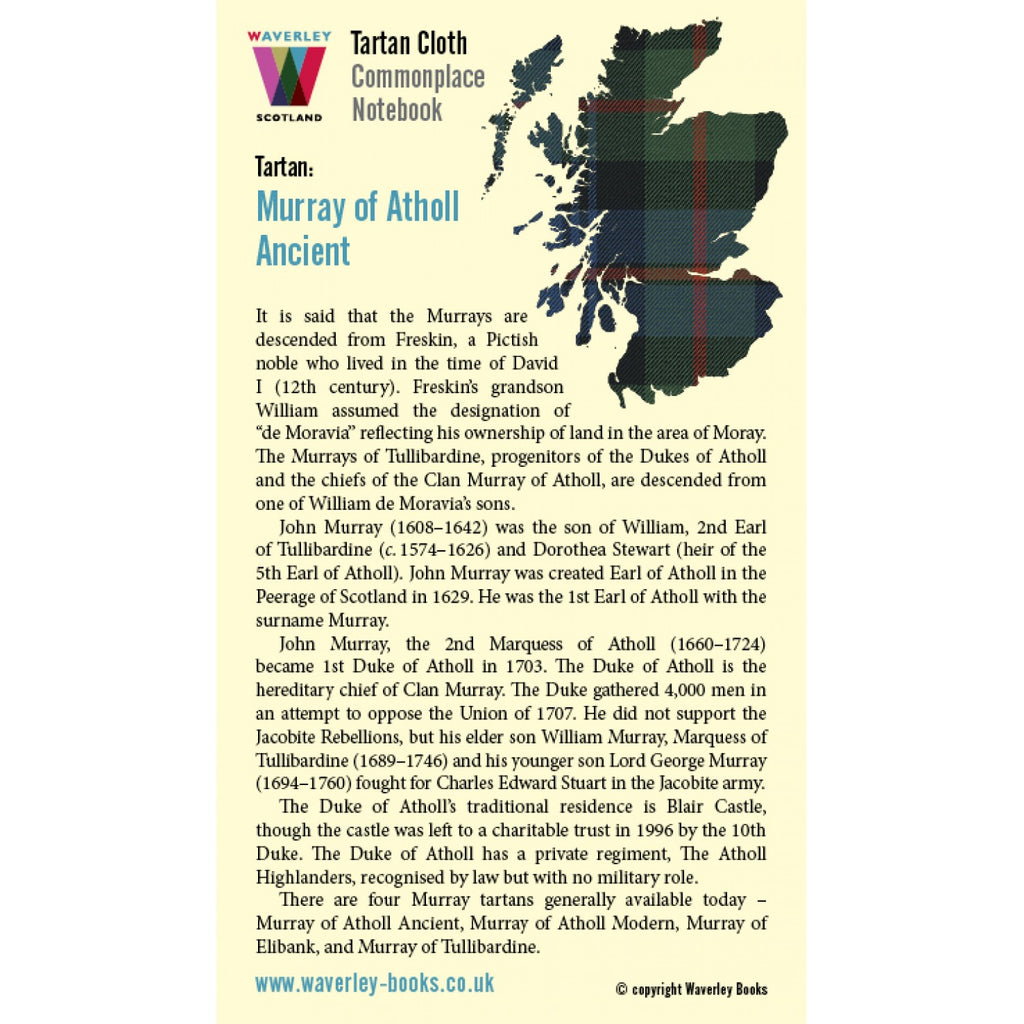 Carnet Poche Murray of Atholl Ancient Waverley Scotland