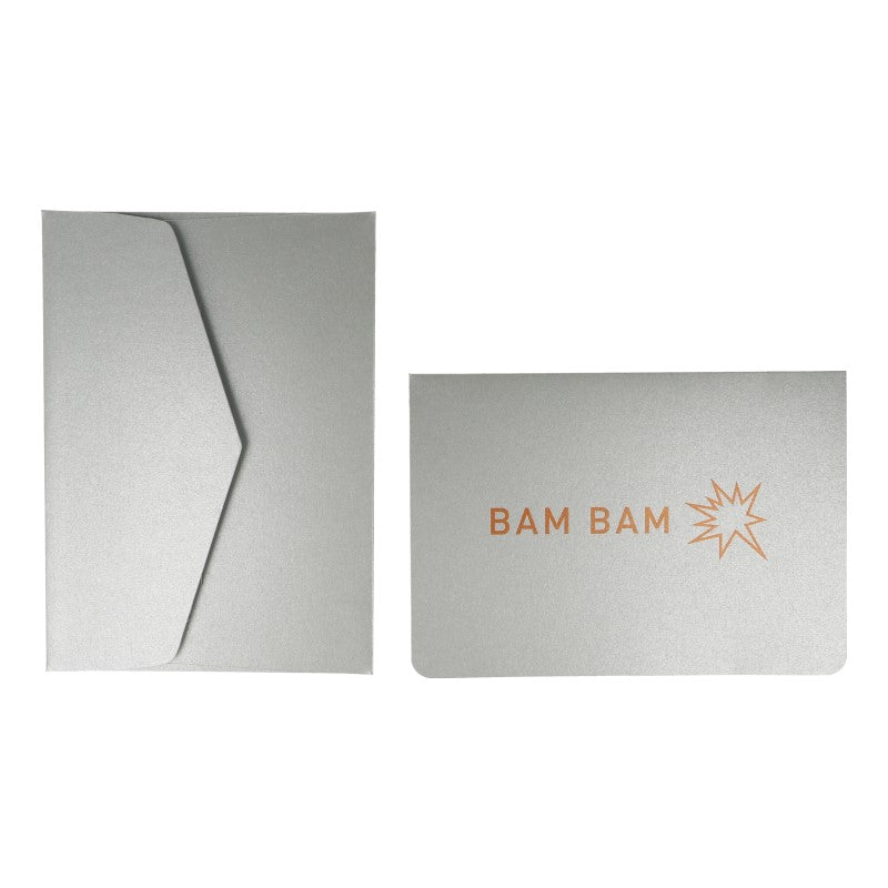Carte de Voeux A6 Double Bam Bam Le Typographe