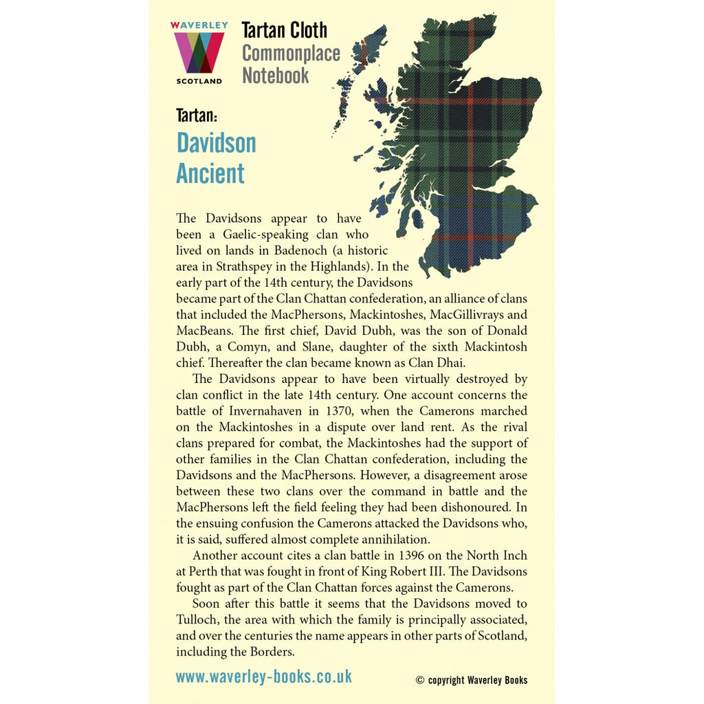 Carnet Poche Davidson Ancient Waverley Scotland