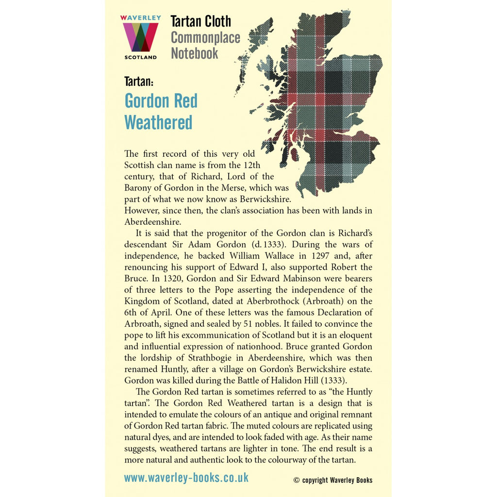 Carnet Poche Gordon Red Weathered Waverley Scotland