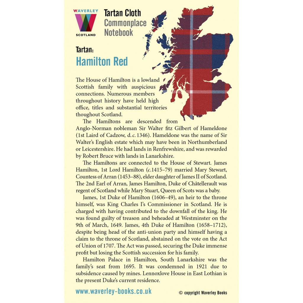 Carnet Poche Hamilton Red Waverley Scotland