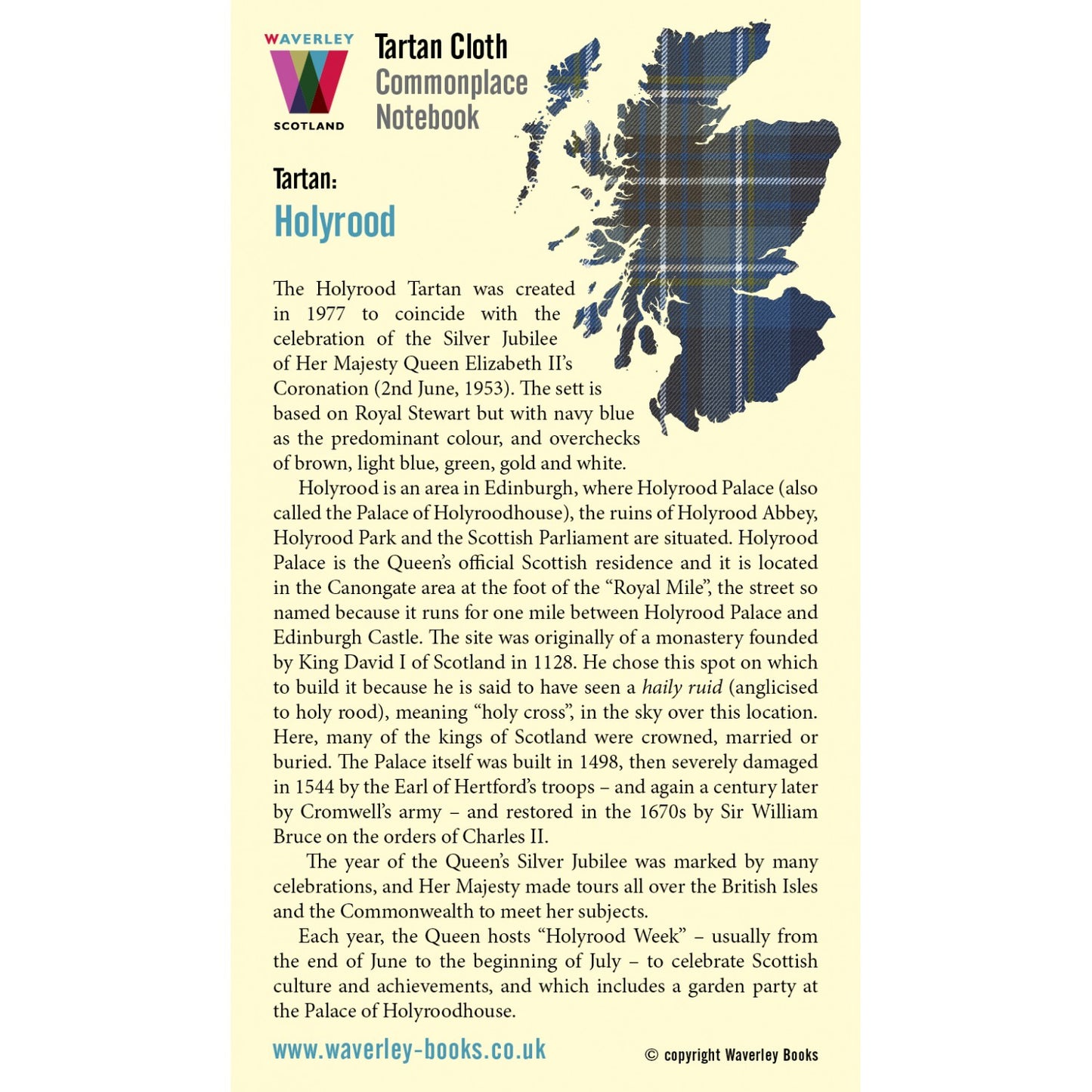 Carnet Poche Holyrood Waverley Scotland