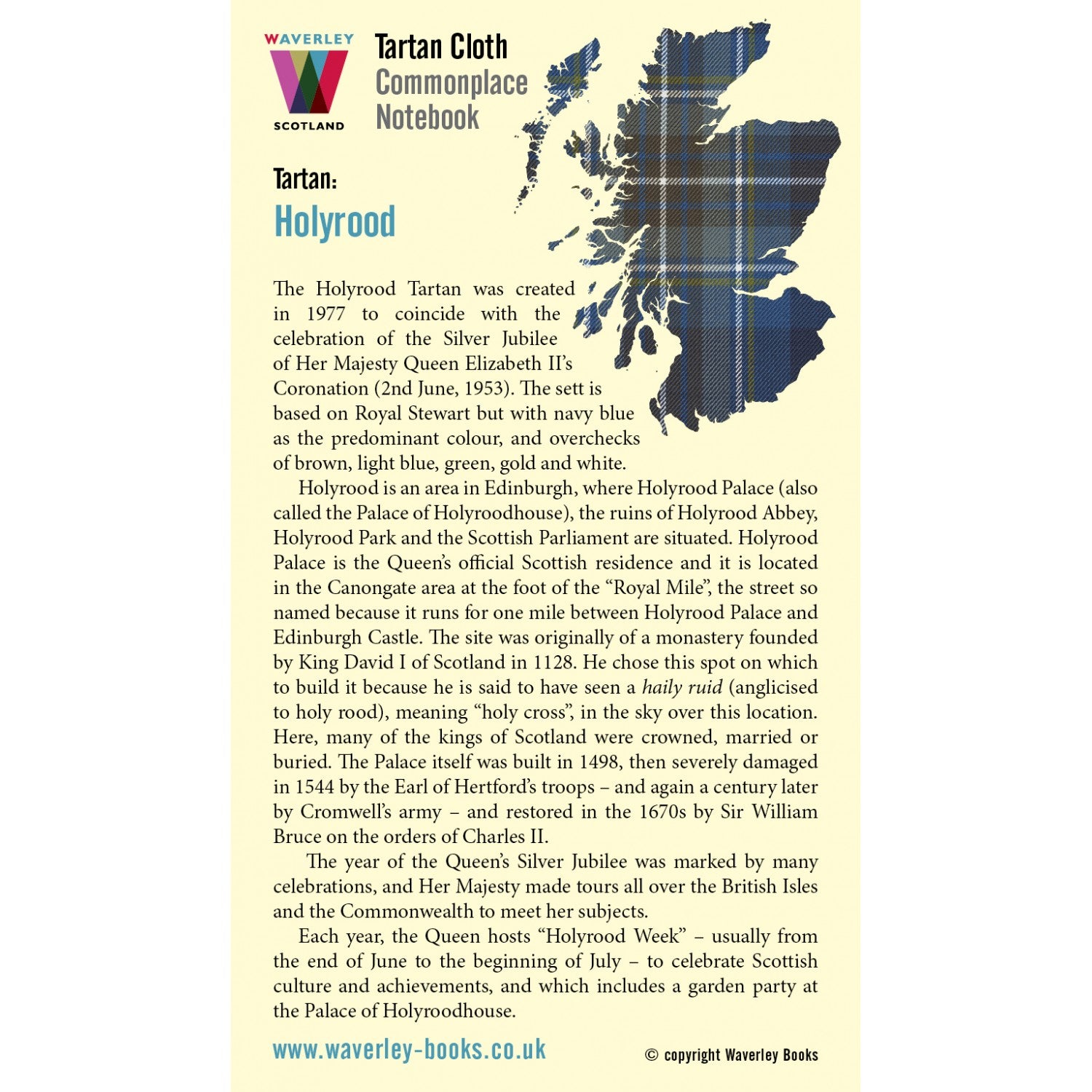 Carnet Poche Holyrood Waverley Scotland