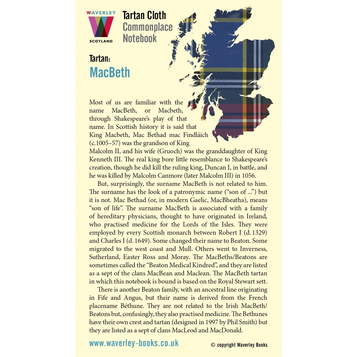 Carnet Poche Macbeth Waverley Scotland
