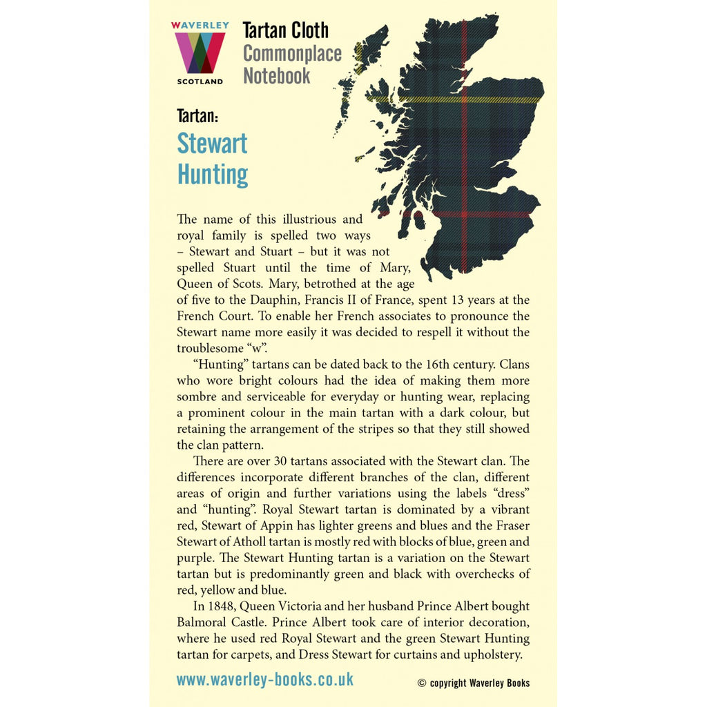 Carnet Poche Stewart Hunting Waverley Scotland
