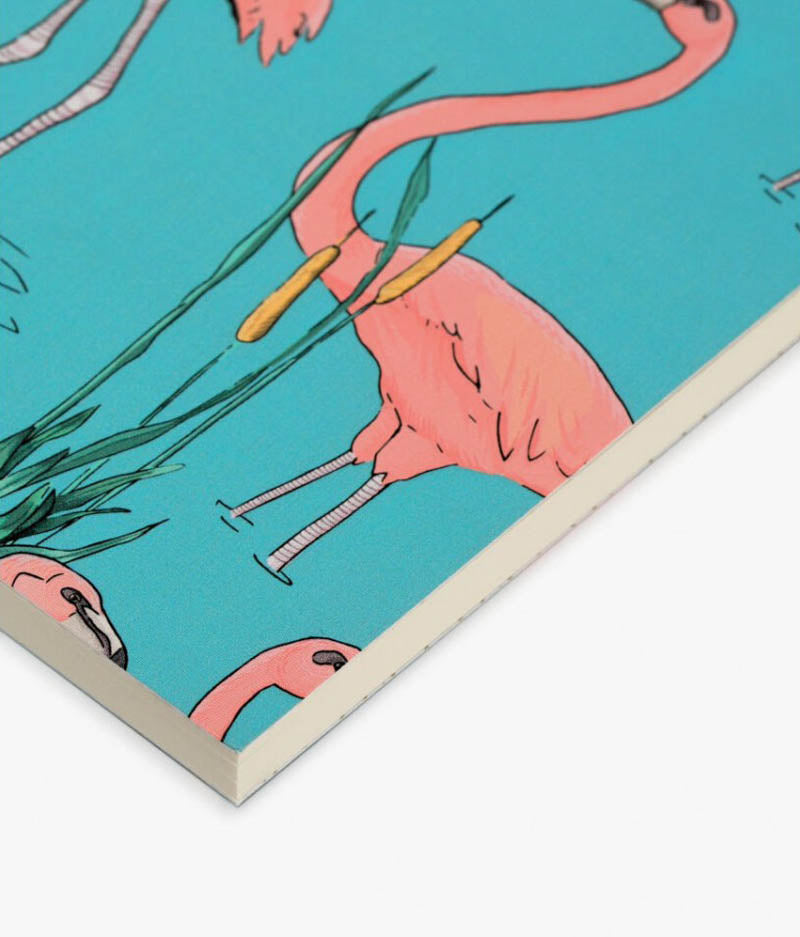 Carnet de Notes A6 Pink Flamingos Wouf