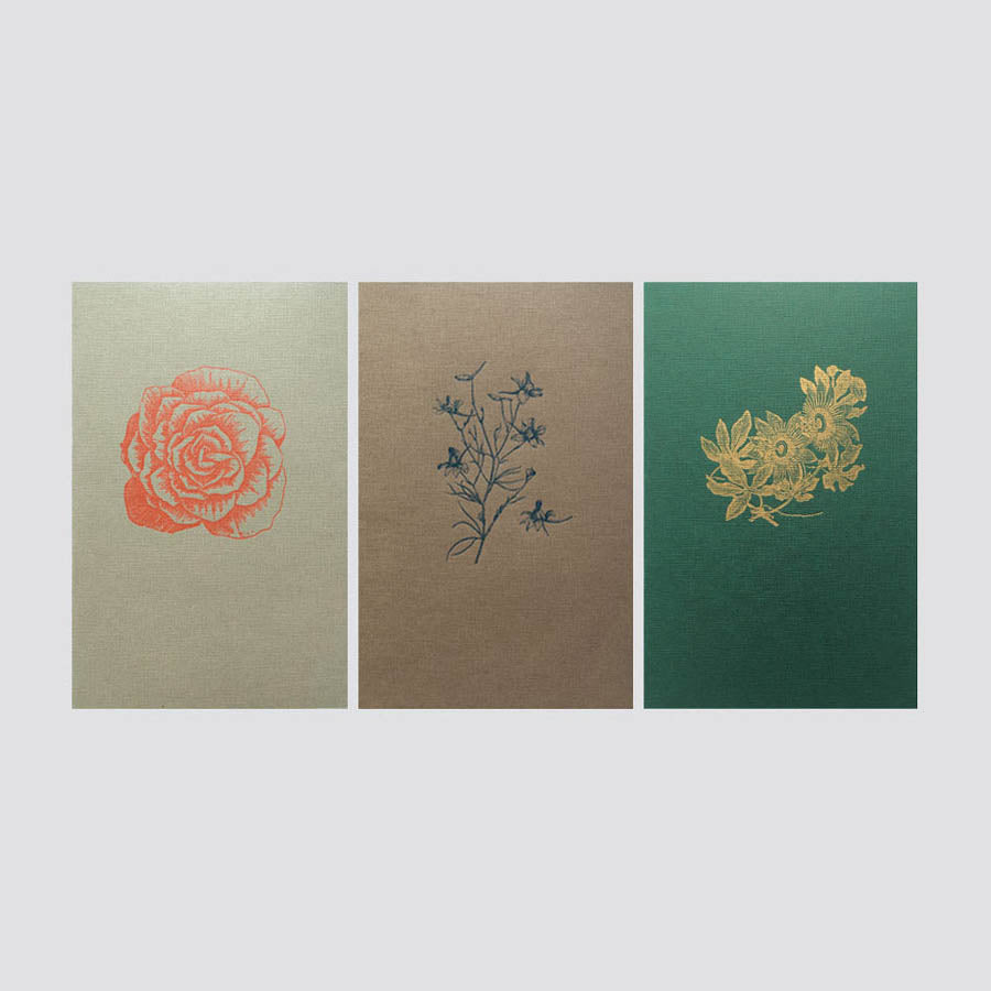 Pack de 3 Cahiers Souples A6 Végétal Le Typographe