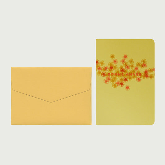 Carte de Voeux A6 Double Bonne Année Corail Le Typographe