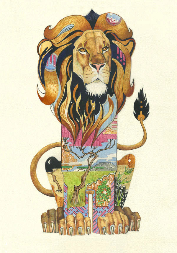 Carte de Voeux Lion The DM Collection