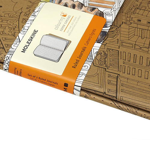 2 Cahiers Colouring Ligné Kraft Moleskine