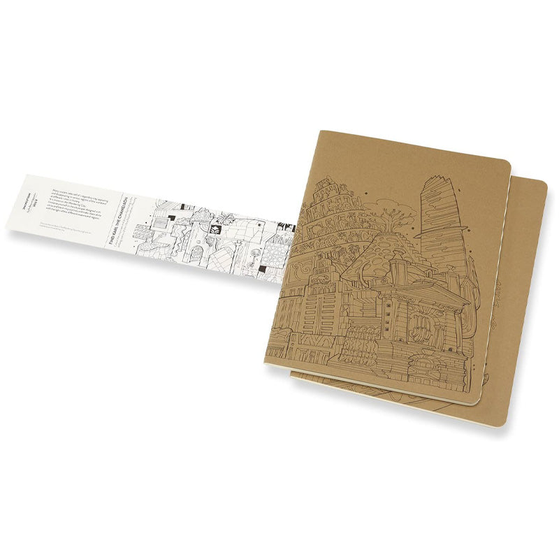 2 Cahiers Colouring Ligné Kraft Moleskine