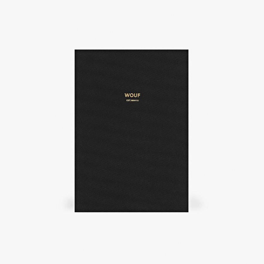 Carnet de Notes Journalier A5 Noir Wouf